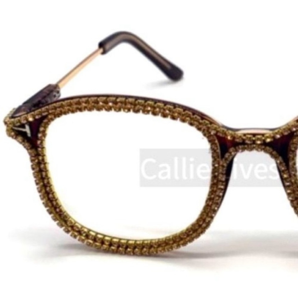 Callie lives Gold Rhinestone Glasses - Picture 2 of 8